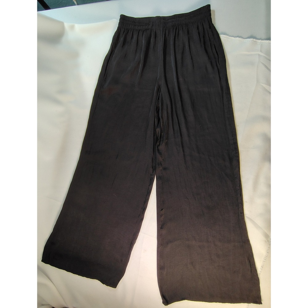 Philosophy Republic Clothing Womens Black Wide Leg Elastic Waist Pants XS Retro
